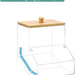 1.2GAL Large Acrylic Laundry Pods Container BY VEGEVIGI, Dishwasher Pods Holder Dispenser With Lid, Laundry Room Organization And Storage