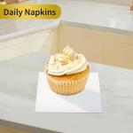 Cocktail Napkins - 200 Count 2-Ply White Napkins Disposable, 4.5 x 4.5 Inch Folded Paper Napkins Bulk Beverage Napkins for Dinner Wedding Bar Party and Everyday Use