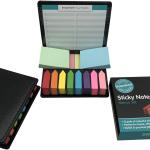 Nice Paper Cute Boxed Self-Sticky Notes, Memo P Set, 1920 Pieces Page Colorful Makers Tabs, Arrow Flag Colored Labels,12 Colors, 2 Sizes, Mini Designs Plastic Holder Box Idea for Gift