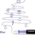 EYEYE Fountain Pens for Writing, 8 Pack Blue Fine Point Pens Disposable Fountain Pens Stainless Steel Nib, Smooth Writing for Journaling, Drafting, Sketching, Doodling & Office Supplies