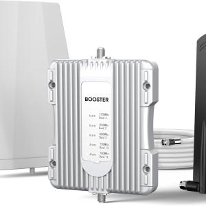 Cell Phone Booster for Home Up to 3,000 sq ft, Cell Booster Data for Band 4/12/17/13/5/25/2, Cell Signal Booster for All U.S. Carriers Verizon, AT&T, T-Mobile-5G 4G LTE 3G FCC Approved