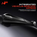 A-Premium Pack of 2 Windshield Wiper Bles with Wear Indicator & Towel - Compatible with Ford Mustang 2007-2024 & Lincoln MKZ 2013-2020 & Jeep Renege 2015-2023 - 22" and 20", TL2 Connector
