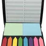 Nice Paper Cute Boxed Self-Sticky Notes, Memo P Set, 1920 Pieces Page Colorful Makers Tabs, Arrow Flag Colored Labels,12 Colors, 2 Sizes, Mini Designs Plastic Holder Box Idea for Gift