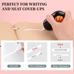 Basketball-Shaped White Correction Tape, 39.37ft Each, 4-Count Pack, Easy to use, Dry Instantly, Clean and Tear-Resistant Tape Office or School Supplies, Red, Yellow, Green, Black