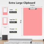 11 x 17 Extra Large Clipboard 2 Pack, Pink Vertical and Landscape Layout Drawing Boards for Sketching,Watercolors, Size 11.5 x 17, Drafting & Art Supply