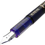 EYEYE Fountain Pens for Writing, 8 Pack Blue Fine Point Pens Disposable Fountain Pens Stainless Steel Nib, Smooth Writing for Journaling, Drafting, Sketching, Doodling & Office Supplies