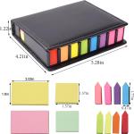 Sticky Notes Tabs for Page Markers, Colored Book Tabs for Annotating Books, 2000 Pieces Arrow Index Page Flags with PU Box (300g)