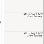 Perforated Paper Alliance Laser Cut Sheet 8.5 x 11 inch, 20 lb, 92 Bright - Me In The USA (5.5 From Bottom, 2,500 Sheets | Case)