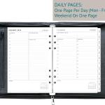 Fan&Ran 2026 Zipper Planner Organizer, Daily and Monthly Planner Refills with Simulated Leather Cover, A5, Black