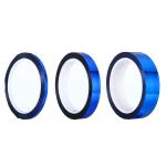YOKIVE Metalized Tape, 3 Roll Self hesive Mirror Reflective Decorative Tape, Great for Craft Project, DIY Art, Home (Blue, 0.2/0.6/1 Inch x 55 Yard)