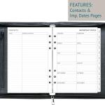 Fan&Ran 2026 Zipper Planner Organizer, Daily and Monthly Planner Refills with Simulated Leather Cover, A5, Black