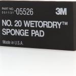 3M Wetordry Sponge P 20, 05526, 5-1/2 in x 2-3/4 in x 3/8 in, Flexible, Long Lasting, Automotive Sponge, Black