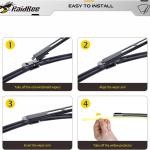 Raidbee® 26"+26" Windshield Wiper Bles Automotive Replacement for Ford Fusion 2013 2014 2015 2016 2017 2018 2019 2020 – Genuine OEM Quality (Set of 2) Pinch Tab