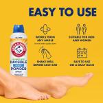 Arm & Hammer Invisible Foot Powder Spray, Clear Talc-Free Sweat Control, Odor Eliminating Foot Spray For Men & Women, 7 Oz (3 Pack)