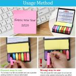 Sticky Notes Tabs for Page Markers, Colored Book Tabs for Annotating Books, 2000 Pieces Arrow Index Page Flags with PU Box (300g)