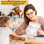 60Pcs Teacher Mail Notes to Parents, Boho Happy Mail from Teacher, Brag Cards for Students Behavior Classroom Must Haves to Send Home for Preschool Kindergarten Elementary School Supplies (Boho)