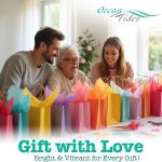 Ocean Tides 100 Sheets (14 x 20 Inches) Christmas Wrapping Paper – Gift Wrapping Tissue Paper Bulk for Crafts, Birthdays, & Holidays – Colored Tissue Papers for Gift Bags & Decorations, Assorted