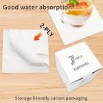 Cocktail Napkins - 200 Count 2-Ply White Napkins Disposable, 4.5 x 4.5 Inch Folded Paper Napkins Bulk Beverage Napkins for Dinner Wedding Bar Party and Everyday Use