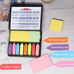 Sticky Notes Tabs for Page Markers, Colored Book Tabs for Annotating Books, 2000 Pieces Arrow Index Page Flags with PU Box (300g)