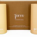 Terre Bamboo Car Cylinder Tissues, 3-Ply, Unbleached, Refillable, 4 Pack (200 Sheets Total), FSC-Certified, Car Tissue Holder with Facial Tissues, Tree-Free, Eco-Friendly, Strong & Sustainable