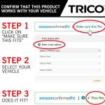 Trico 11-6 Exact Fit Conventional Wiper Ble 12", Pack of 1