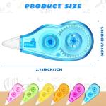 Chivao 100 Pack Mini Correction Tape Bulk Ink Corrector Eraser Tape Set Cute Aesthetic Colorful Instant Correction Applicator for Office School Student Stationery Supplies, 0.2 x 158 Inch(Rainbow)