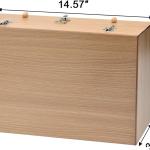 Sunnygle 145 Piece Deluxe Art Set, Wooden Art Box & Drawing Kit with Crayons, Oil Pastels, Colored Pencils, Watercolor Cakes, Sketch Pencils, Paint Brush, Sharpener, Eraser, Color Chart (Tan)