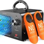 Ozone Generator 48,000mg, Commercial Ozone Machine Odor Removal, High Capacity O3 Ionizer Air Purifier Deodorizer, Portable Mini for Car, Home, Smoke, Pets, Industrial, for 4000 Square Feet -Black