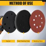 4 Pack Orbital Sander Foam P, Professional Foam Sanding Ps for Orbital Sander, 5 Inch 8 Holes Hook and Loop Sponge Sanding Interface p