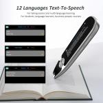 Scanner Reer Pen for Dyslexia, OCR Digital Translation Pen 112 Languages Pen Reer Text to Speech Device