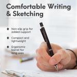 MozArt Mechanical Pencil 0.7mm Set with Case - With 2 x 30 HB Le Refills, Eraser Pen With Refills -Sketch, Architecture, Drafting, Art, Drawing Supplies, Metal Mechanical Pencils