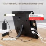 Raynic Digital Clock, 11.5" Large Display Calendar Clock with Day and Date, Indoor Temperature, justable Brightness, Snooze,12/24H, DST for Home, Office, Elderly