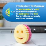 Scrub Ddy 6 Scrub Mommy Kitchen Sponges & 1 Ddy Cdy Sponge Holder - Scratch-Free for Dishes & Multipurpose Cleaning - BPA Free & Me with Polymer Foam - Stain & Odor Resistant