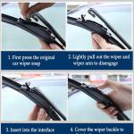 3Pcs Windshield Wipers for Dodge Grand Caravan 1996-2007,Chrysler Town & Country 1996-2007, Original Equipment Premium All Weather Wiper Bles for My Car- 28"/28"/16" (Pack of 3) J- HOOK