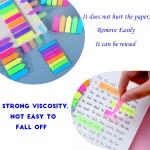 Sticky Notes Flags 1120 Pcs, 7 Color Index Tabs Index Flag Bright Colors Page Index Stickers Translucent Page Makers for Page Bookmarks (Arrows)