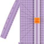 Firbon Purple A5 Paper Cutter, Straight Small Paper Trimmer with Side Ruler for Scrapbooking Craft, Paper, Coupon, Label, Cardstock
