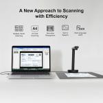 VIISAN 16MP Portable Document Scanner Camera, A4 Capture, USB Document Camera with Deskewing, Multi-Page Scanning, Pocket Book Scanning, OCR & TTS, Compatible with Windows & macOS