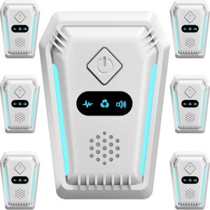 (2026 Upgred) Ultrasonic Insect & Pest Indoor Repeller, Plug-in Control Device Repellent for Rodent, Mice, Rats, Roaches, Ants, Spiders, Bugs, Mosquitoes, Home, 3 Mode Switching (6 Pack)