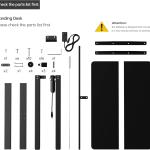 Electric Standing Desk justable Height, 32x20 Inches Sit Stand up Desktop for Home Office, Ergonomic Rising Computer Table with Memory Preset, Black