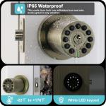 IU-20 Code Door Lock, Electronic Door Knob with Keyp and Key, Auto Lock, Waterproof, Passage Function, Long Battery Life,50 Codes, Easy to use and Install for Office/Warehouse/Bedroom/Garage