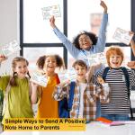 60Pcs Teacher Mail Notes to Parents, Boho Happy Mail from Teacher, Brag Cards for Students Behavior Classroom Must Haves to Send Home for Preschool Kindergarten Elementary School Supplies (Boho)