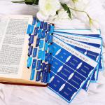Blue Bible Tabs for Men's Bible Studies & Small Groups, Large Print Tabs Fits NIV/KJV/ESV, Bible Journaling Supplies (66 Bible Tabs Old and New Testament and 24 Blank Custom Tabs)