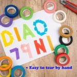 DIAO79NI- 12 Rolls Colored Masking Tape, Colored Painters Tape for Arts and Crafts, 0.6 inch x 15 Yard Drafting Tape, Craft Tape, Labeling Tape, Paper Tape, Colored Tape, Artist Tape (Orange)