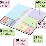 Mr. Pen- Sticky Note Set, 410 Pack, Pastel Colors, Sticky Notes Tabs, Divider Sticky Notes, Office Supplies, Planner Sticky Note Dividers Tabs, Book Notes, Bible Sticky Notes