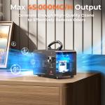 Ozone Generator 48,000mg, Commercial Ozone Machine Odor Removal, High Capacity O3 Ionizer Air Purifier Deodorizer, Portable Mini for Car, Home, Smoke, Pets, Industrial, for 4000 Square Feet -Black