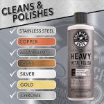 Chemical Guys Heavy Metal Polish Restorer and Protectant - Cleans, Restores & Protects, Aluminum, Stainless Steel, Chrome Polish & More, Safe for Cars, Trucks, Motorcycles, RVs, and Boats - 16 oz