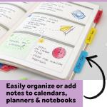 Post-it Tabs, .625 in Solid, Aqua, Lime, Yellow, Red, 10/Color, 40/Dispenser (676-ALYR)