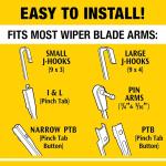 Rain-X 5079275-2-5PK Latitude 2-IN-1 Water Repellency Wiper Ble, 18" (Pack of 5)