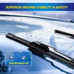 5 PLUS® Silicone Windshield Wiper Bles Replacement for 2024 2023 2022 2021 2020 2019 SUBARU Forester Wiper Bles(Set of 3),Automotive Replacement Windshield Wiper Bles-26"/17"/14"