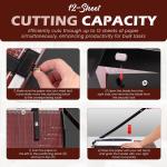 Guillotine Paper Cutter Heavy Duty, 18" Cut Length Wooden Paper Trimmer Cuts 12 Sheets, Accurate & Safe Paper Slicer Cutter for Cardstock, Photos, Crafts, Office, Home & Classroom